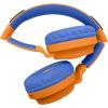 LEXiBOOK, Naruto, Foldable Light-Up Bluetooth® and Wired Headphones with 3D Naruto Universe Design and Volume Limiting, Blue Orange, HPBT015NA