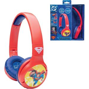 LEXiBOOK Peppa Pig 2-in-1 Bluetooth Headphones Stereo Wireless Wired, Kids Safe, Foldable, Adjustable, Yellow/Blue, HPBT010PP(Superman)