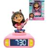 LEXiBOOK, Gabby’s Dollhouse, Gabby Nightlight Alarm Clock, Sounds and Melodies, Backlit LCD Screen, Illuminated, Snooze, Pink, RL800GDH