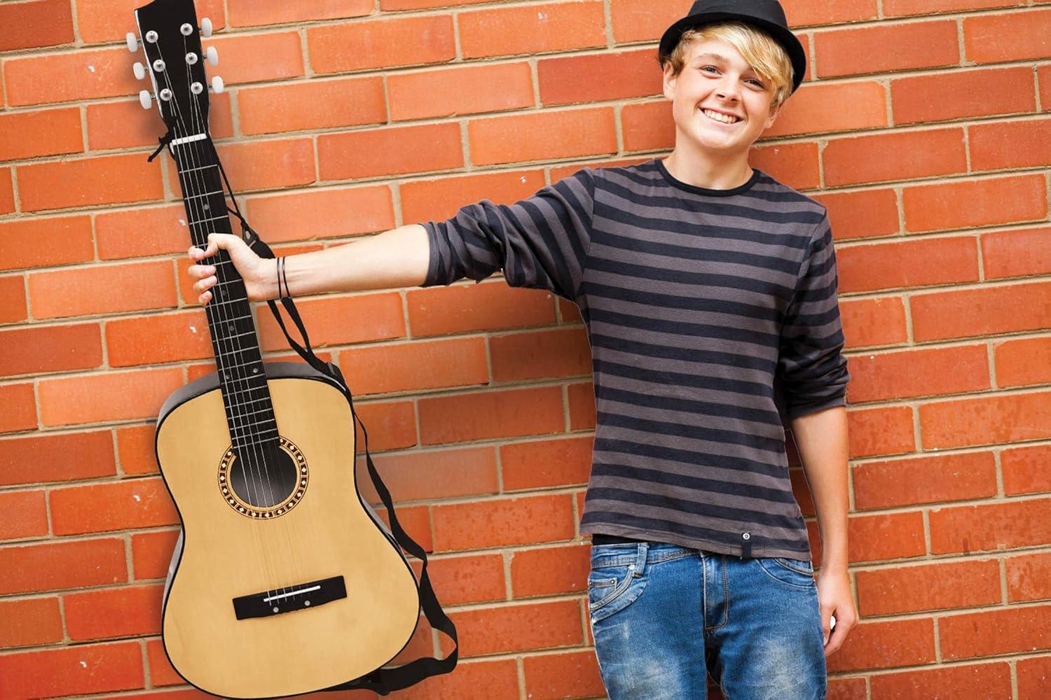 image:imageLexibook Acoustic Guitar 36 Learning Guide 6 Nylon Strings Carrying Case Included WoodBlack K2200Lexibook
