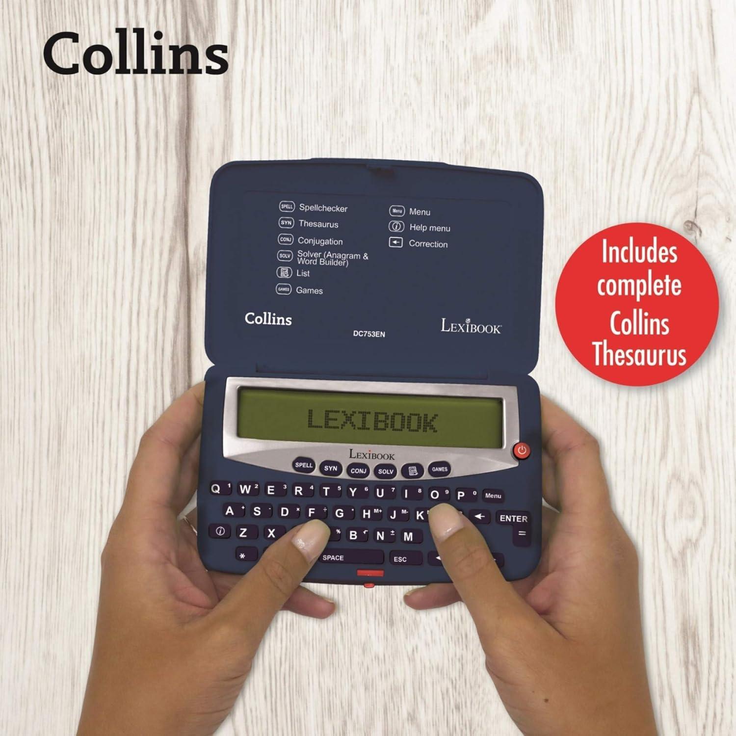image:imageLEXiBOOK Collins Electronic Pocket Spellchecker with Battery BlueWhite DC753EN
