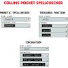 LEXiBOOK – Collins Electronic Pocket Spellchecker with Battery, Blue/White, DC753EN