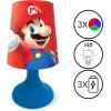 LEXIBOOK Cordless Mini Bedside Lamp and Nightlight Nintendo – Red – MLT10NI(Super Mario)