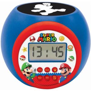 LEXIBOOK, Gabby’s Dollhouse, Alarm Clock-Projector with Alarm and Snooze Function, nightlight with Timer, LCD Screen, Battery-Operated, Pink, RL977GDHLXB(Super Mario)
