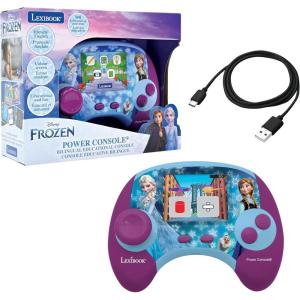 Lexibook, Gabby and The Magic House, Power Console®, Bilingual French/English Educational Game Console with 100 Activities, Color Screen, JCG100GDHi1(Disney Frozen)