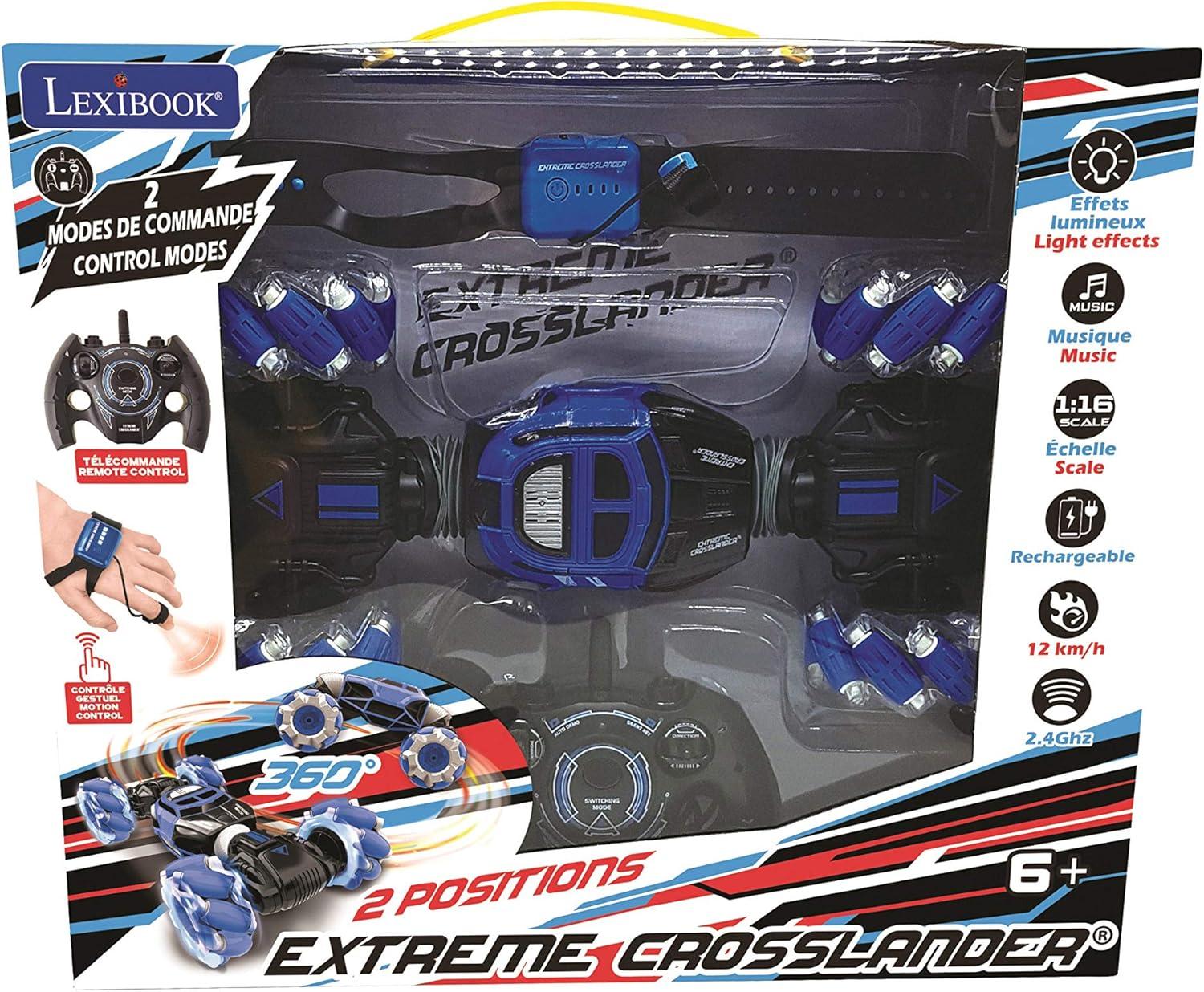 image:imageLEXiBOOK Crosslander Racing Remote Control Racing car Formula 1 up to 10kmh Light and Sound Effects Smoke Jet Remote Control Included Rechargeable RC61Crosslander Extreme Luminous