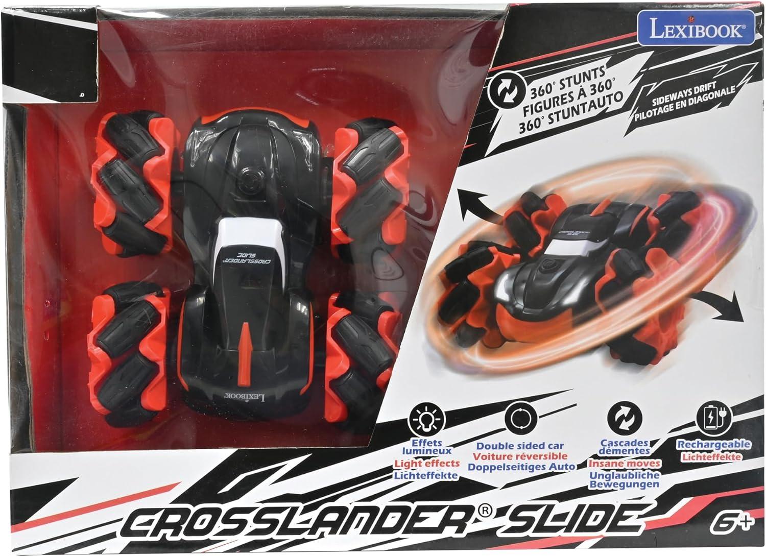 image:imageLEXiBOOK Crosslander Racing Remote Control Racing car Formula 1 up to 10kmh Light and Sound Effects Smoke Jet Remote Control Included Rechargeable RC61Crosslander slide