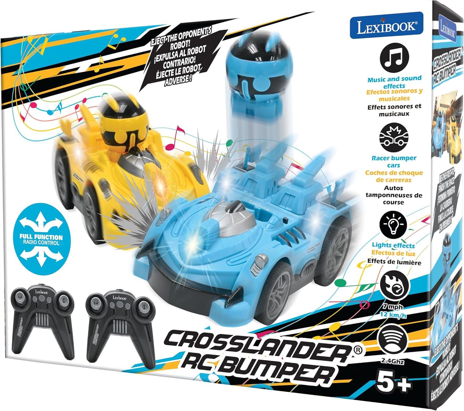 image:imageLEXiBOOK Crosslander Racing Remote Control Racing car Formula 1 up to 10kmh Light and Sound Effects Smoke Jet Remote Control Included Rechargeable RC61Crosslander RC Bumper