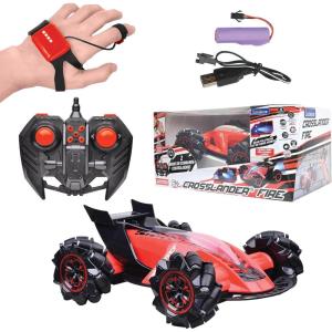 LEXiBOOK, Crosslander® Racing, Remote Control Racing car, Formula 1, up to 10km/h, Light and Sound Effects, Smoke Jet, Remote Control Included, Rechargeable, RC61(Crosslander Fire)