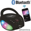 Lexibook iParty – Bluetooth CD Player for Kids – Portable, Multicoloured Light Effects, Microphone Jack, Aux-in Jack, AC or Battery-Operated, Girls, Boys, Black, RCD109BK