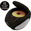 Lexibook iParty – Bluetooth CD Player for Kids – Portable, Multicoloured Light Effects, Microphone Jack, Aux-in Jack, AC or Battery-Operated, Girls, Boys, Black, RCD109BK