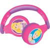 LEXiBOOK Disney Princess 2-in-1 Bluetooth Headphones for Kids – Stereo Wireless Wired, Kids Safe, Foldable, Adjustable, HPBT010DP