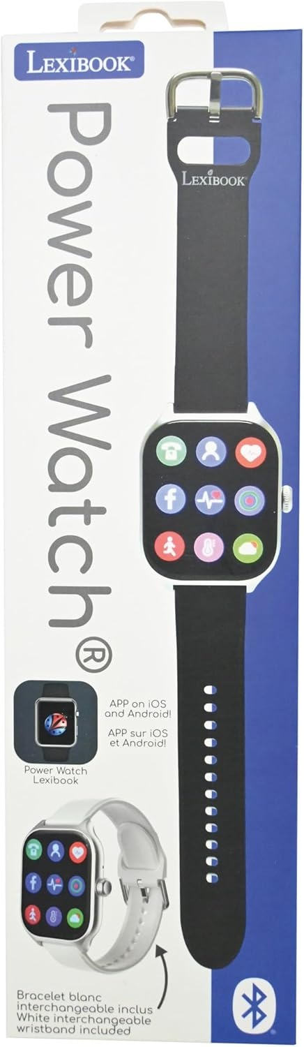 image:imageLEXiBOOK Power Watch Connected Watch Compatible with iOS and Android Receives Calls and Notifications Sports Coach with 7 Exercise Modes Complete Health Tracker Voice Assistant DMW075